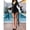 Black, variant on Womens Black Lace Mini Dress Long Sleeve Deep V Neck Tie-Up Front Ruffle