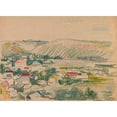 thumbnail image 3 of Ivan Ivanec 14x11 Black Modern Framed Museum Art Print Titled - Summer Landscape with Houses Among the Hills (1915-1940), 3 of 5