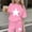 Pink, variant on Girls Summer Outfits 2 Piece Clothes Solid Color Short Sleeve Top and Casual Short Sets Activewear Blue 5-6Years