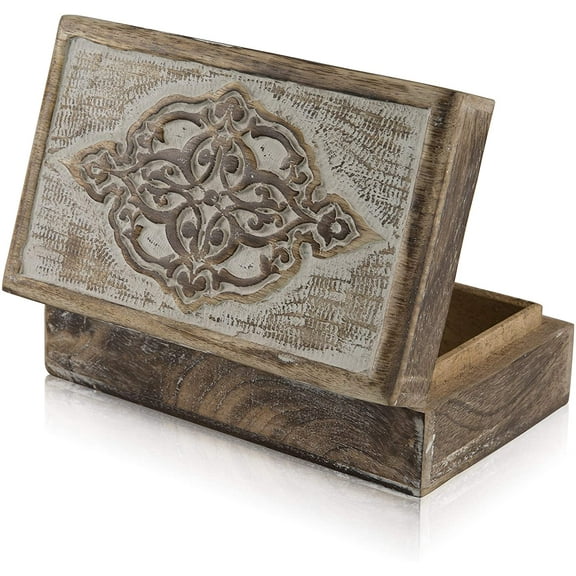 Great Birthday Gift Ideas Handmade Decorative Wooden Jewelry Box Jewelry Organizer Keepsake Box Treasure Chest Trinket Holder Watch Box Storage Box Anniversary Housewarming Gifts Women