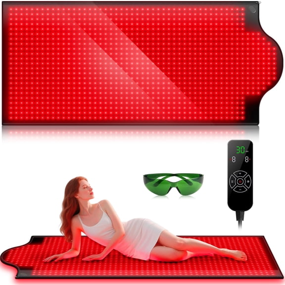 72"x33.3" TPU Red Light Therapy Mat for Full Body Pain Relief, FSA&HSA Eligible Infrared Light Therapy Blanket for Home Use