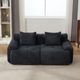 thumbnail image 4 of Newest Boneless Modular Sectional Sofa, 73” Tufted Cloud Floor Loveseat with Pocket Springs & 2 Pillows, No Assembly Convertible Couch for Small Space, Charcoal, 4 of 10