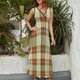 thumbnail image 2 of Geometric Grid Vestido Sin Mangas Para Mujer, Traje De, Ropa De Cumpleaños, Verano, 2 of 5