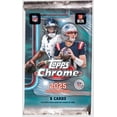 thumbnail image 1 of 2025 Topps NFL Chrome Football Trading Card Mega Box Booster Pack - 6 Cards, 1 of 1