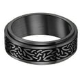 thumbnail image 1 of Men's Silicone Ring - 8mm carved breathable comfortable rubber wedding ring, 1 of 5