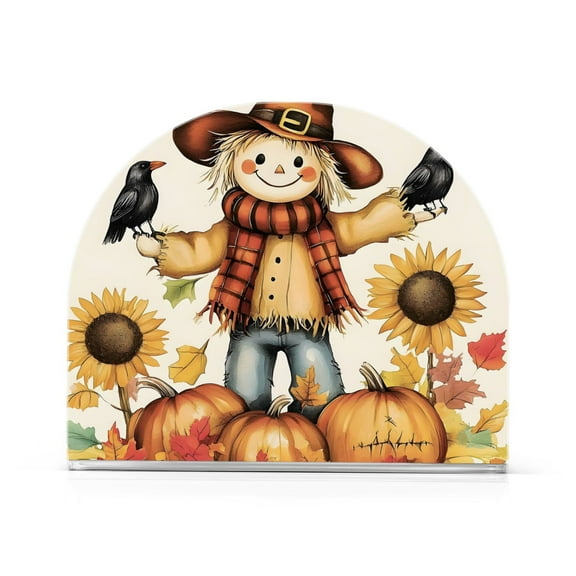 Ryvnso Happy Fall Acrylic Napkin Holder Table Kitchen Paper Tissue Organization