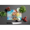 thumbnail image 3 of Cocker Spaniel Hippie Dawg Glass Cutting Board Large 12 in x 15 in, 3 of 5