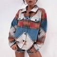 thumbnail image 6 of HAPIMO Sales Womens Button Down Jacket Western Vintage Ethnic Graphic Print Shacket Jacket Lapel Collar Outwear Bust Pocket Tops Teen Grils Fashion Clothes Multicolor L, 6 of 9