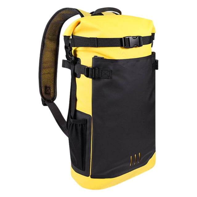 Mochila de senderismo deportiva ergonómica de 25 L, multifuncional, compacta y resistente al agua. Amarillo