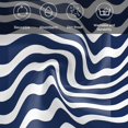 thumbnail image 5 of Navy Blue Moire Cloth Napkins, Water Ripple Stripe Farmhouse Washable and Reusable Dinner Napkins Set of 4, Table Napkin for Kitchen Party Birthday Wedding Hotel Housewarming 20"x20", 5 of 8