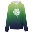 thumbnail image 3 of Plus Size Long Sleeve Hoodies for Women Fashion St. Patrick's Day Printed Pullover Drawstring Sweatshirts with Pockets(Green,XXXL), 3 of 4