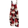 thumbnail image 1 of TIMIFIS Imprimés de Noël pour Femmes Combinaisons Sans Manches Dos Nu Ample avec Poche, 1 of 5