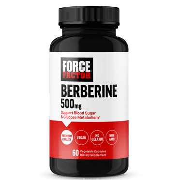 Berberine 500mg Supplement, Cardiovascular Support Supplement, Supports Heart Health, Premium Quality, Vegan, No Gelatin, Non-GMO, 60 Vegetable Capsules by Force Factor