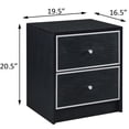 thumbnail image 5 of Miekor Furniture Black and Silver 2-drawer Nightstand B5A0533, 5 of 7