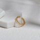 thumbnail image 5 of sweethay Anillo de oro Anillos ajustables Minoría Joyería de moda Hallazgo para mujeres Día de San Valentín Bodas Aniversarios Ropa, zapatos y accesorios Miscelánea, 5 of 6