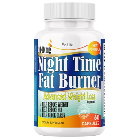 Night Time Fat Burner Weight Loss Support Vitamin Supplement, Carb Blocker Metabolism Booster 60 Capsules America's Best Deals