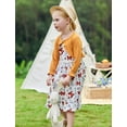 thumbnail image 3 of Lollipie Toddler Girl Sleeveless Dresses and Long Sleeve Ruffle Cardigan 2 Piece Fall Outfits for 2-7T, 3 of 6