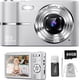 thumbnail image 1 of Cámara Digital, Camaras Fotografíacas, Digital Camara Vintage HD 1080P 50MP, Cámara de Video con Tarjeta 64GB, Enfoque Automático con Zoom 16X, 2.5'' Mini Camara para Niños y Niñas Plateado,Plateado, 1 of 15