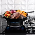 thumbnail image 3 of Sartén de hierro fundido Utopia Kitchen de 26 cm, para chef, pre-sazonada, apta para parrilla, para uso en interiores y exteriores, color negro, 3 of 5
