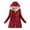 Red, variant on Womens Puffer Down Jacket Winter Fleece Lined Jackets Warm Faux Fur Long Coat Ladies Quilted Zip Puff Coats Waterproof Padded Overcoat Outdoor Ski Hiking Thicken Outwear with Pockets Hooded