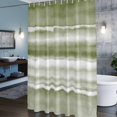 thumbnail image 6 of Gradient Green Shower Curtain, Watercolor Abstract Gradient Light Green Water Ripples Waterproof Shower Curtain Set with 12 Hooks Lightweight Bath Curtains Fabric Bathroom Decor 36x72 Inches, 6 of 9