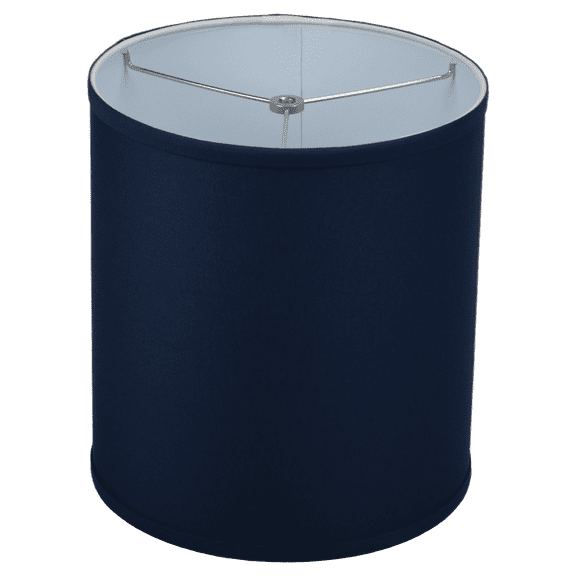 Fenchel Shades | 11" Top Diameter x 11" Bottom Diameter x 12 Height, (Washer/Spider Attachment) Drum Lamp Shade - (Linen Navy Blue)