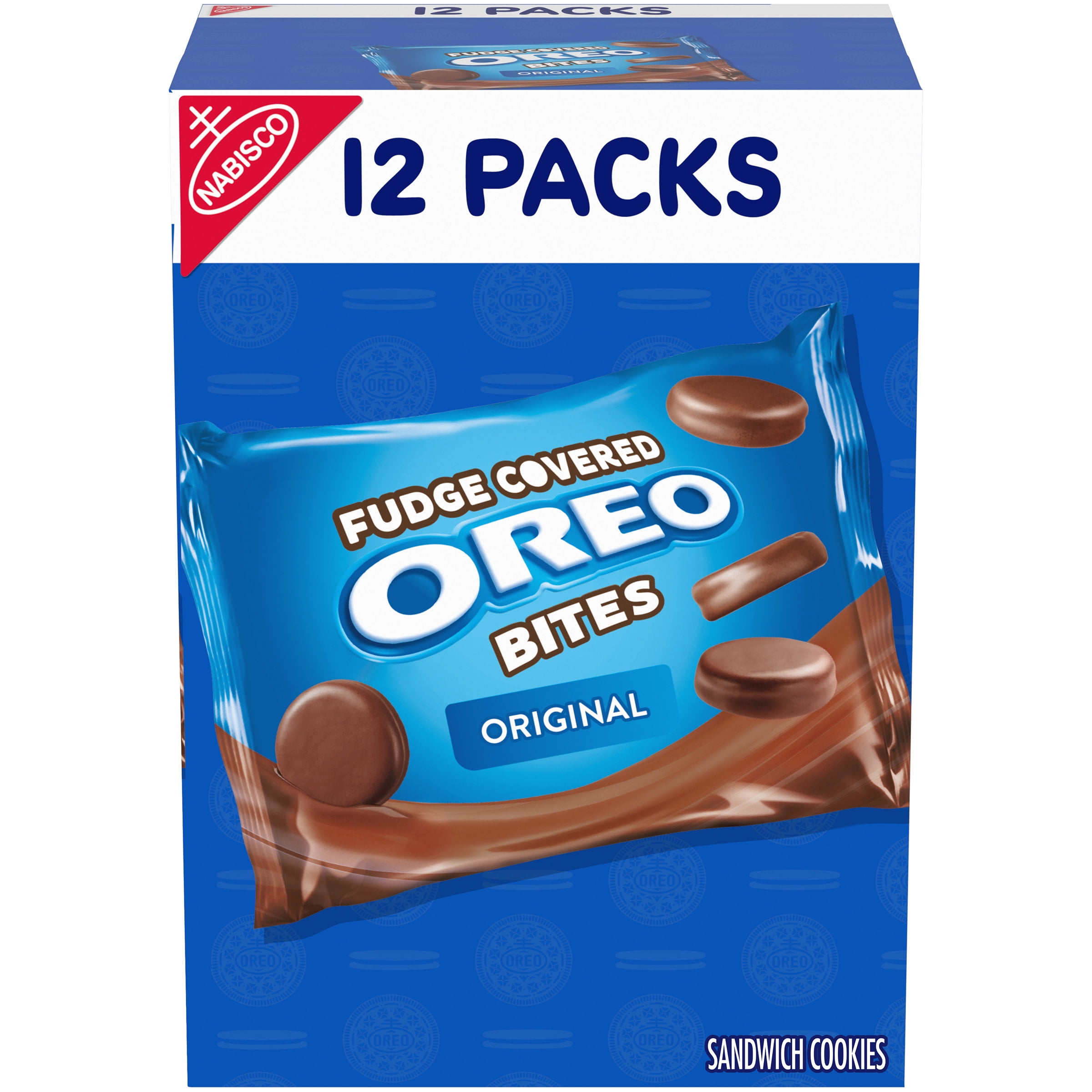 OREO Thins Bites Fudge Dipped Original Creme Sandwich Cookies, 12 Snack