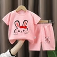 thumbnail image 4 of mgoYE Toddler Clothes for Boys Toddler Girl Summer Short Outfit Sets Cotton Short Sleeve Tops Tees Shorts Clothing Sets|Red 3-4 Years, 4 of 4