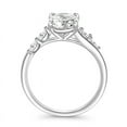 thumbnail image 6 of Eclet Jewels 14K White Gold Over Ring - 1.9Ct Lab Created Diamond Oval Cut Engagement Ring - Bypass Classic Engagement Fine Ring - Latest Engagement Diamond Ring for Women's - Causal Office Wear Ring, 6 of 11