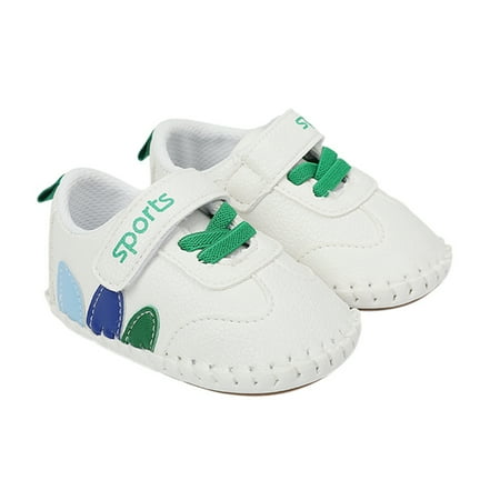 

allshope Baby Girls Boys PU Leather Shoes Anti-Slip Soft Sole Shoes Toddler First Walking Shoes