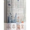 thumbnail image 6 of Eucalyptus Leaves Starfish Sheer Curtains 63 Inch Long 2 Panels, Shells Summer Ocean Vintage Light Filtering Rod Pocket Curtains, Sheer Voile Drapes for Living Room Bedroom, 52"x63", 6 of 8