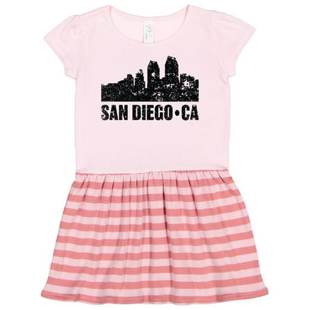 

Inktastic San Diego California Skyline with Grunge Gift Toddler Girl Dress