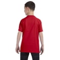 thumbnail image 3 of Hanes T-Shirt en Coton pour Enfant Authentique Sans Étiquette, s, Rouge Foncé, 3 of 3