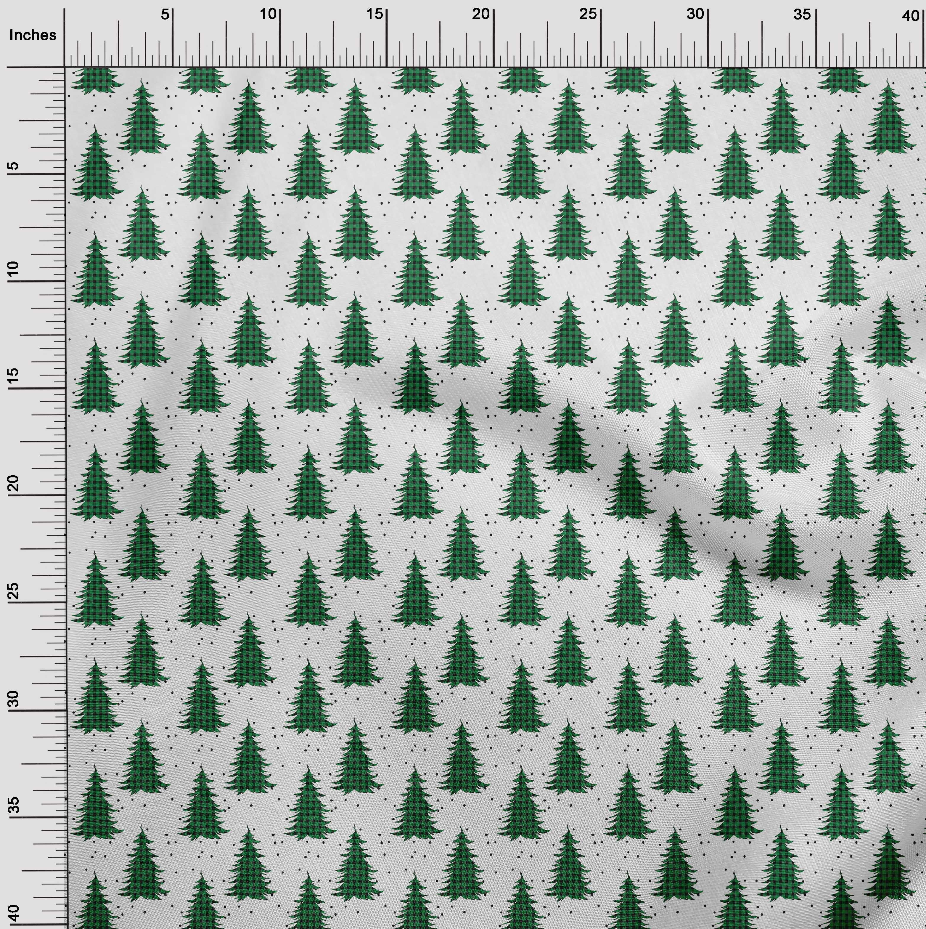 oneOone Cotton Jersey Green Fabric Merry Christmas Craft Projects Decor Fabric Printed By The Yard 58 Inch Wide-SCG