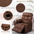 thumbnail image 3 of YODOLLA Power Lift Chair Textile Recliner with Heated Vibration Massage & USB charging port in Brown, 3 of 8