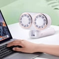 thumbnail image 5 of Ventilador Portátil de Mano con Carga USB, Doble Ventilador, Pantalla Digital, Batería Recargable, Color ., 5 of 5