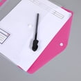 thumbnail image 5 of PONPRNGY 6 Pack Plastic Envelopes Binder Pocket 11 Holes Expandable Binder Folders Document Pouch with Snap Button & Label Loose-Leaf Transparent for School Home office, 5 of 7