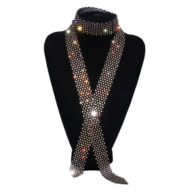 CSChome Men Tie Men Tie - Long Adjustable Hollow Out Lightweight Dance Stage Show Performance
