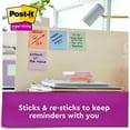 thumbnail image 6 of (2 pack) Post-it Recycled Super Sticky Notes, 3 in x 3 in, Wanderlust Pastels, 12 Pads Total, 6 of 19