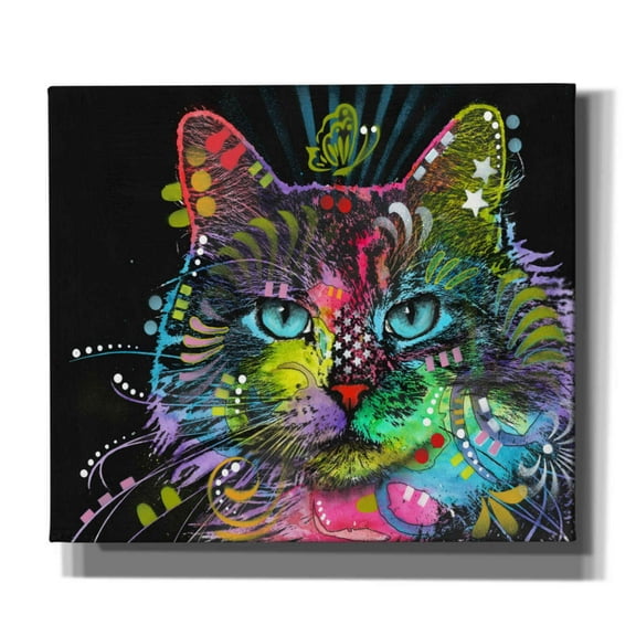 Epic Graffiti 'Blue Stare' by Dean Russo, Canvas Wall Art, 30"x26"