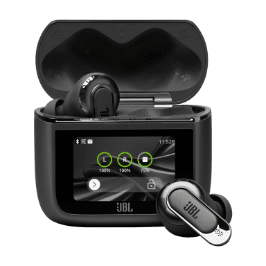 JBL Tour Pro 3 Écouteurs sans fil à Véritable Réduction de Bruit avec étui de recharge intelligent Smart Charging Case™ - Noir