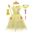 thumbnail image 1 of Disney Belle Princess Dress Baby Girls Disfraz de Cosplay Niños Fiesta de cumpleaños de Halloween Dress Up Beauty And the Beast Robe Clothing9-10T (Etiqueta 150) Gao Jinjia LED, 1 of 2