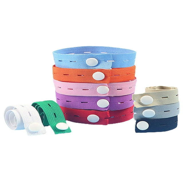 LCXmlly Storage Band Adjustable Storage Belt Doublesided Button High Elasticity Strong Bearing Folding Clothes Storage Cord (10Pcs)