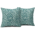 thumbnail image 2 of Teal Leopard Print Pillow Covers 18x18 Inch Set of 2 Cheetah Animal Spots Decorative Throw Pillows for Couch Farmhouse Square Pillow Cases Home Decor for Living Room Sofa Bed Porch Outdoor, 2 of 6