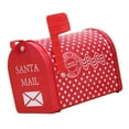 thumbnail image 1 of Buzones de hierro de pequeña capacidad, buzón de montaje en pared Red Santa Mail white Polka Dot Lunares Zulema Christmas Mailbox Postbox, 1 of 5