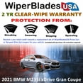 thumbnail image 2 of 2021 BMW M235i xDrive Gran Coupe Beam Wiper Blades Wipers w/2yr Warranty (Set of 2) (WiperBladesUSA), 2 of 5