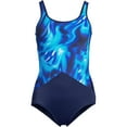 thumbnail image 5 of Lands' End Women's Chlorine Resistant Soft Cup Tugless Sporty One Piece Swimsuit, 5 of 5