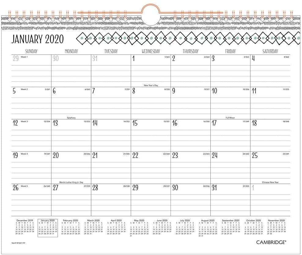 Cambridge 2020 Wall Calendar, 15" x 12", Medium, Capetown (W1267707