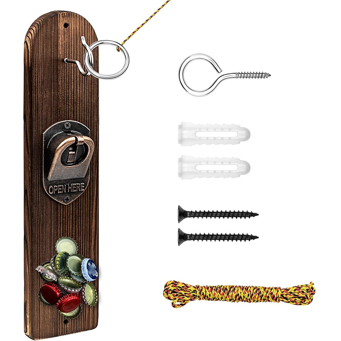 Hook and Ring Game, Ring Game with Bottle Opener Wall Mounted