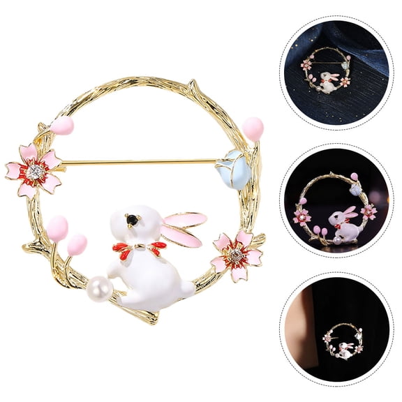 LEORX Vintage Brooch Women Multi Metal 1Pack Decorative Hat Accessory Party